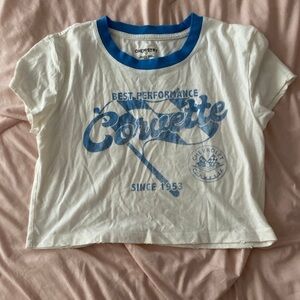 corvette cropped tee